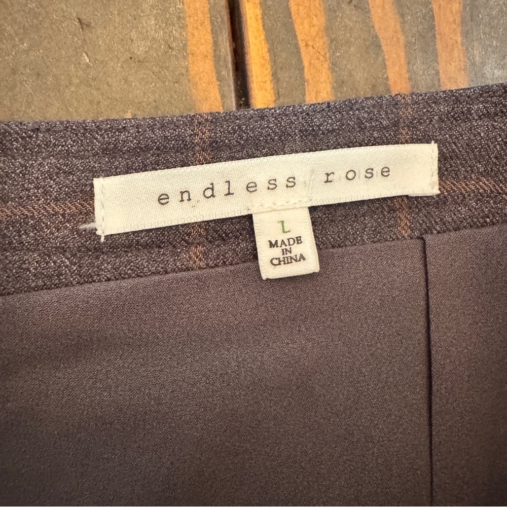 Endless Rose Plaid Layered Mini Skirt Teal Lined Size L - Picture 3 of 5